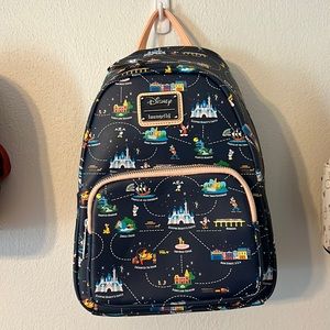 Loungefly Disney Themed Backpack - Navy and Multicolor